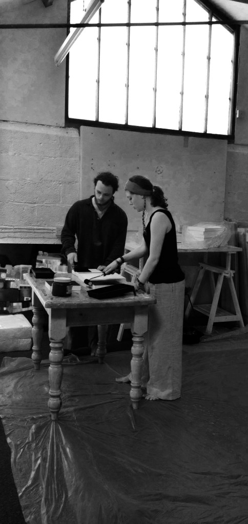 Meg and Jye with the Gesso